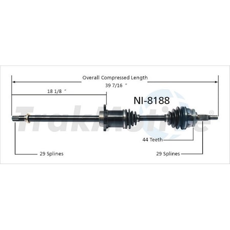 Surtrack Axle Cv Axle Shaft, Ni-8188 NI-8188